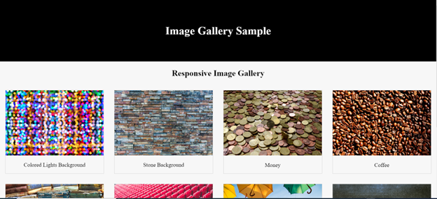 Image gallery sample