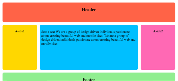 Sample flexbox layout