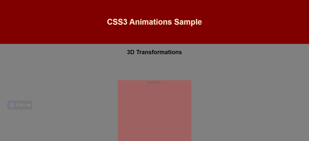 Sample animation
